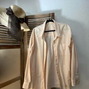 Wilfred Free Cream and Yellow Striped Shirt